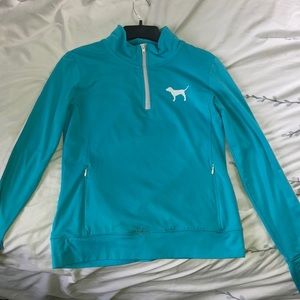 pink/ victoria's secret half zip up jacket